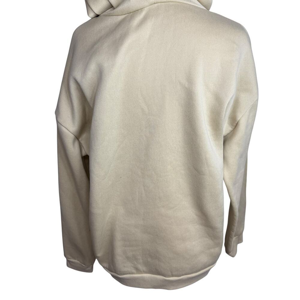 Chicago USA Oversized Hoodie Womens XL Cream Beige Graphic Pullover - Picture 4 of 5